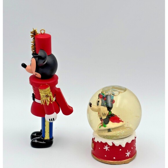 Walt Disney Mickey Mouse 2009 JCPenney Mini Snowglobe + 2008 Hallmark Nutcracker - Picture 11 of 11